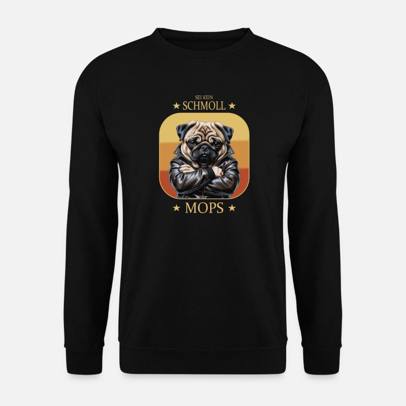 Schmollmops - Unisex Pullover - Schwarz