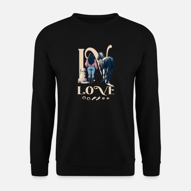 Pferde Liebe - Unisex Pullover - Schwarz
