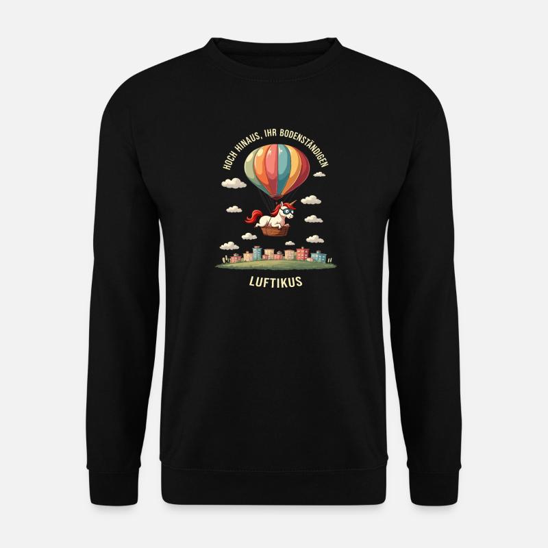 Luftikus-Einhorn - Unisex Pullover - Schwarz
