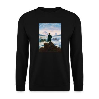 Vagabond au-dessus de la mer de brouillard Caspar David Friedrich - Sweat-shirt Unisexe - noir - Devant - Alina (178cm) & Michal (187cm)