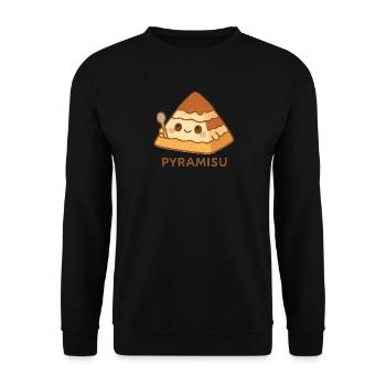 Pyramisu Kawaii Tiramisu - Unisex Pullover - Schwarz - Vorne - Alina (178cm) & Michal (187cm)