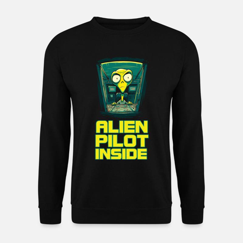 Alien on Board - Unisex Pullover - Schwarz