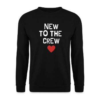 New to the crew - Unisex Pullover - Schwarz - Vorne - Alina (178cm) & Michal (187cm)