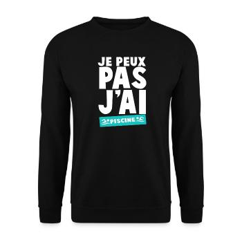 Ich kann nicht schwimmen - Unisex Pullover - Schwarz - Vorne - Alina (178cm) & Michal (187cm)
