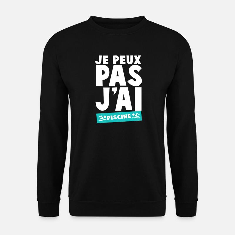 Ich kann nicht schwimmen - Unisex Pullover - Schwarz