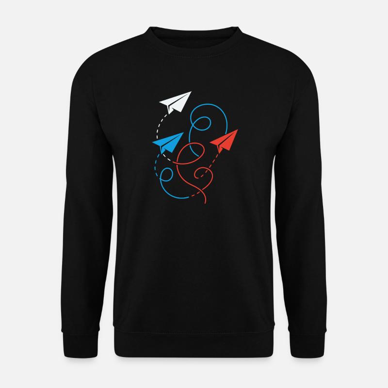 Papierflieger - Unisex Pullover - Schwarz