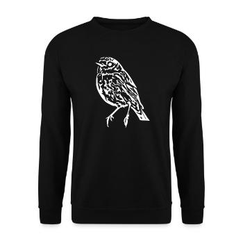 Bird T-shirt Gift Idea Christmas - Unisex Sweatshirt - black - Front - Alina (178cm) & Michal (187cm)