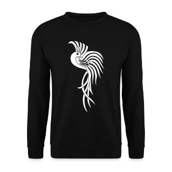 Oiseau du paradis blanc - Sweat-shirt Unisexe - noir - Devant - Alina (178cm) & Michal (187cm)