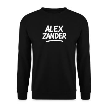 Alex Zander Handwriting Logo - Unisex Sweatshirt - black - Front - Alina (178cm) & Michal (187cm)