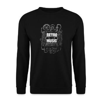 Retro Music Gear Steampunk - Unisex Sweatshirt - black - Front - Alina (178cm) & Michal (187cm)