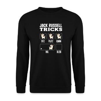 Drôle de Jack Russell Propriétaire Cadeau - Sweat-shirt Unisexe - noir - Devant - Alina (178cm) & Michal (187cm)