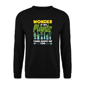 Cadeaux pour les jardins et les amoureux des plantes - Sweat-shirt Unisexe - noir - Devant - Alina (178cm) & Michal (187cm)