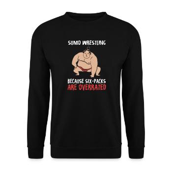 sumo - Unisex Sweatshirt - black - Front - Alina (178cm) & Michal (187cm)