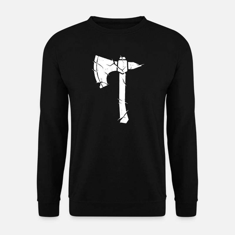 Wikinger Axt Mosaik Splitter Fantasy - Unisex Pullover - Schwarz