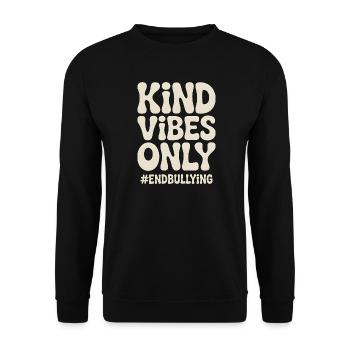 Des vibes bienveillants ne font que mettre fin au harcèlement - Sweat-shirt Unisexe - noir - Devant - Alina (178cm) & Michal (187cm)