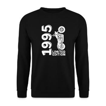 1995 Limited Edition Biker Vintage - Sweat-shirt Unisexe - noir - Devant - Alina (178cm) & Michal (187cm)
