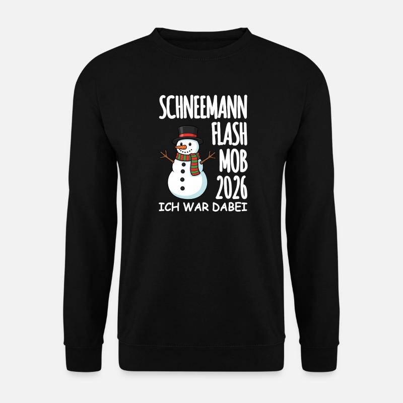 Schneemann Flashmob - Unisex Pullover - Schwarz