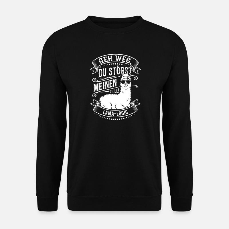 Lama-Logic : Va-t’en, tu me déranges - Sweat-shirt Unisexe - noir