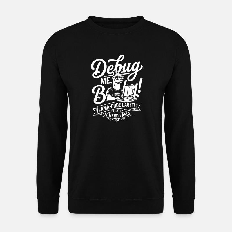 Lama Code Debug Design - Unisex Pullover - Schwarz