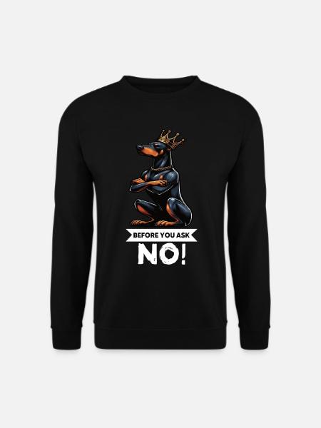 Avant de demander à Dobermann, Dobermannbesitzer - Sweat-shirt Unisexe - noir