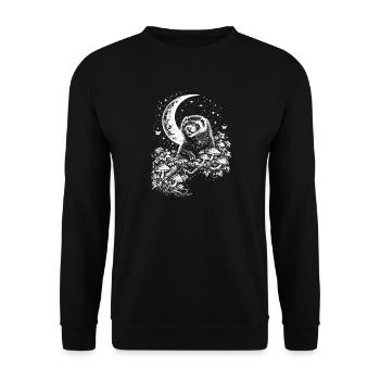 Moon Ferret - Unisex Sweatshirt - black - Front - Alina (178cm) & Michal (187cm)