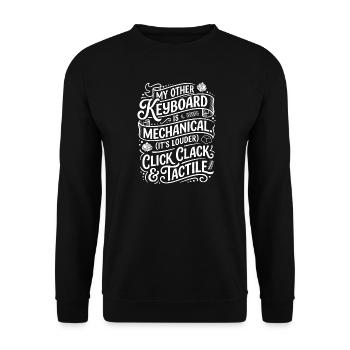Mon autre clavier est mécanique - Sweat-shirt Unisexe - noir - Devant - Alina (178cm) & Michal (187cm)