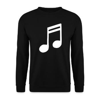 Music Note Musical Note White - Unisex Sweatshirt - black - Front - Alina (178cm) & Michal (187cm)