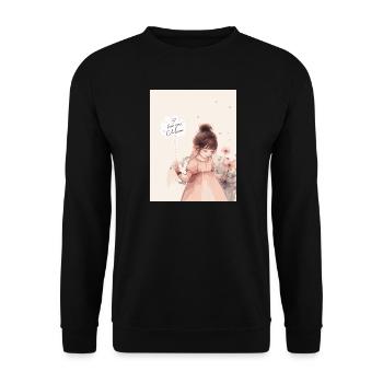 Sweet Daughter Love Mum - Unisex Sweatshirt - black - Front - Alina (178cm) & Michal (187cm)