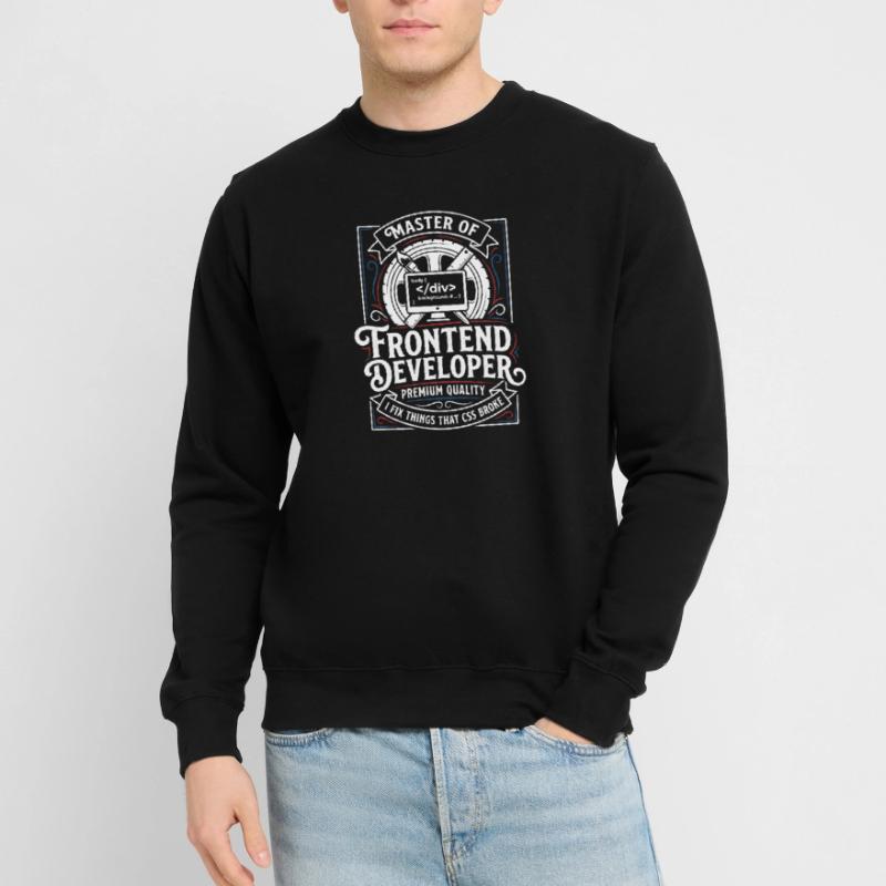 Maître frontend : art CSS HTML Sweat-shirt Unisexe