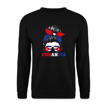 Cuba Pride & Home - Design du drapeau de Cuba - Sweat-shirt Unisexe - noir - Devant - Alina (178cm) & Michal (187cm)
