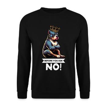 Avant que vous ne demandiez American Bully Bully Pit Bullys - Sweat-shirt Unisexe - noir - Devant - Alina (178cm) & Michal (187cm)