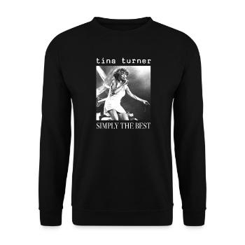Tina Turner Schwarz Weiß Foto Simply The Best - Unisex Pullover - Schwarz - Vorne - Alina (178cm) & Michal (187cm)