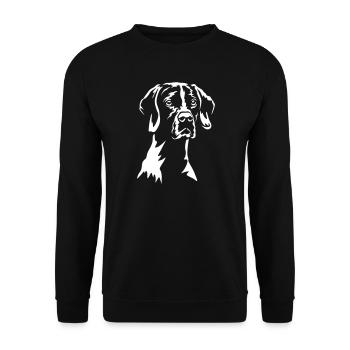 English Pointer "Black Edition" - Unisex Pullover - Schwarz - Vorne - Alina (178cm) & Michal (187cm)