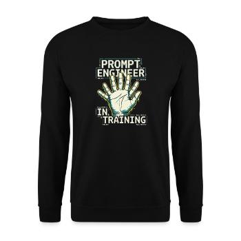 Prompt Engineer In Training - Unisex Pullover - Schwarz - Vorne - Alina (178cm) & Michal (187cm)