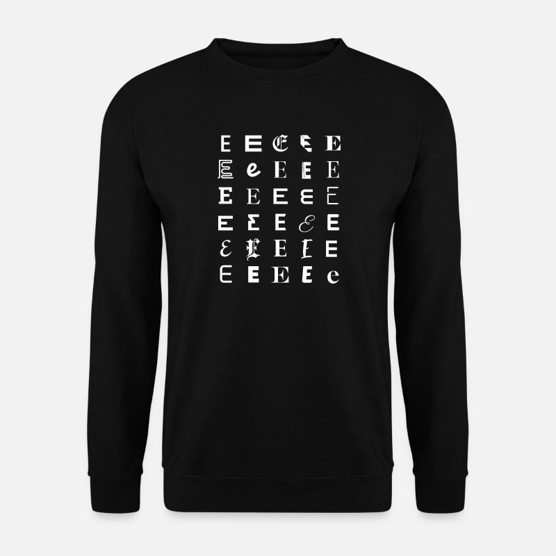 Ornate E Glyph Mosaic - Unisex Sweatshirt - black