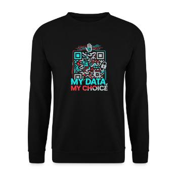 My data - Unisex Sweatshirt - black - Front - Alina (178cm) & Michal (187cm)