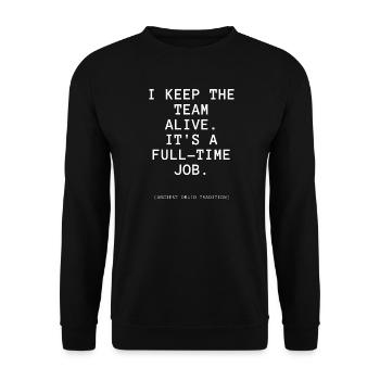 DeD druid-themed T-shirt - Unisex Sweatshirt - black - Front - Alina (178cm) & Michal (187cm)
