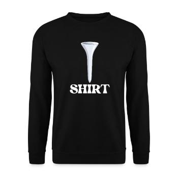 Golf Tee Wortspiel Lustiger Golfer Wortspiel Humor - Unisex Pullover - Schwarz - Vorne - Alina (178cm) & Michal (187cm)