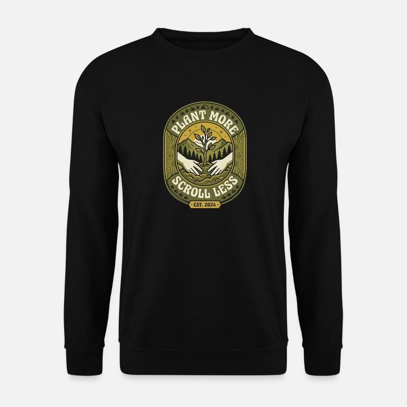 Plant More Plants - Unisex Pullover - Schwarz