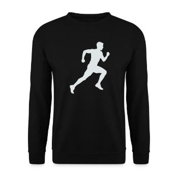 Running Silhouette Sprint - Unisex Sweatshirt - black - Front - Alina (178cm) & Michal (187cm)