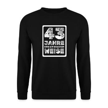 43 - Unisex Pullover - Schwarz - Vorne - Alina (178cm) & Michal (187cm)