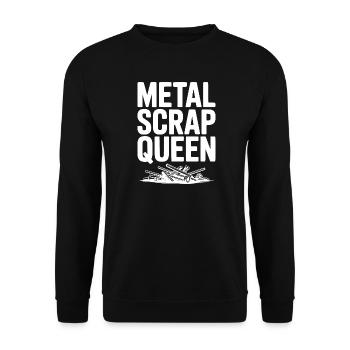 Metal Scrap Queen - Unisex Sweatshirt - black - Front - Alina (178cm) & Michal (187cm)
