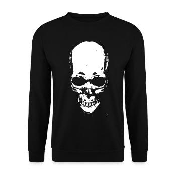 Minimalisme crânien - Sweat-shirt Unisexe - noir - Devant - Alina (178cm) & Michal (187cm)