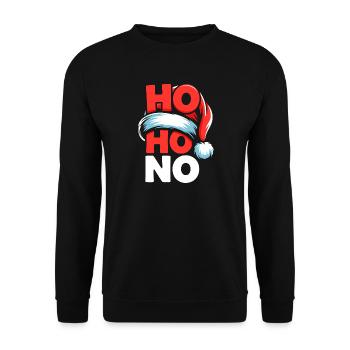 Ho Ho No Design - Unisex Pullover - Schwarz - Vorne - Alina (178cm) & Michal (187cm)