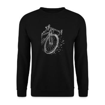 Rennrad - Unisex Pullover - Schwarz - Vorne - Alina (178cm) & Michal (187cm)