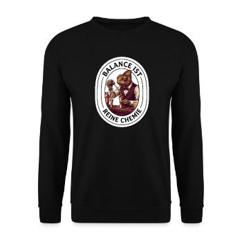 Mixologe Chemie T-Shirt Barkeeper - Unisex Pullover - Schwarz - Vorne - Alina (178cm) & Michal (187cm)