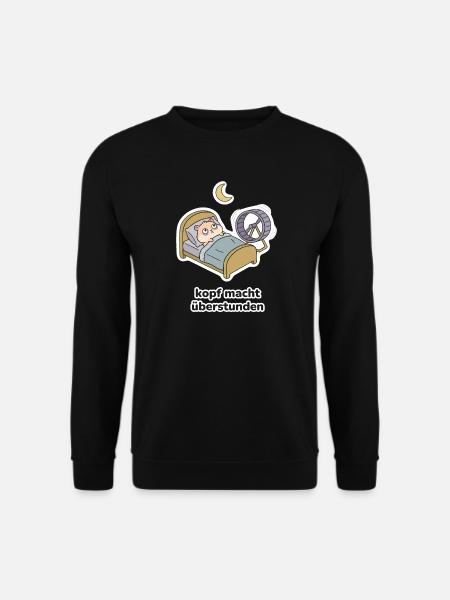 kopf macht überstunden – Hamster Meme - Unisex Pullover - Schwarz
