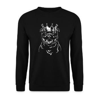 STAFFORDSHIRE BULLTERRIER Chiens de la couronne Wilsigns - Sweat-shirt Unisexe - noir - Devant - Alina (178cm) & Michal (187cm)