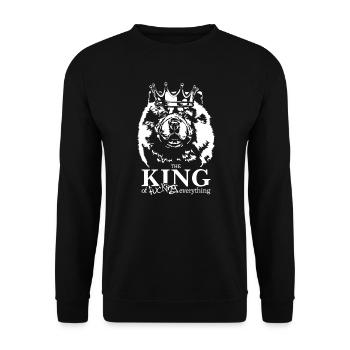 CHOW CHOW King Dog Saying Dogs Saying Wilsigns - Unisex Sweatshirt - black - Front - Alina (178cm) & Michal (187cm)