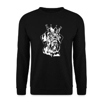 Schnauzer géant couronne chiens chiens Wilsigns - Sweat-shirt Unisexe - noir - Devant - Alina (178cm) & Michal (187cm)